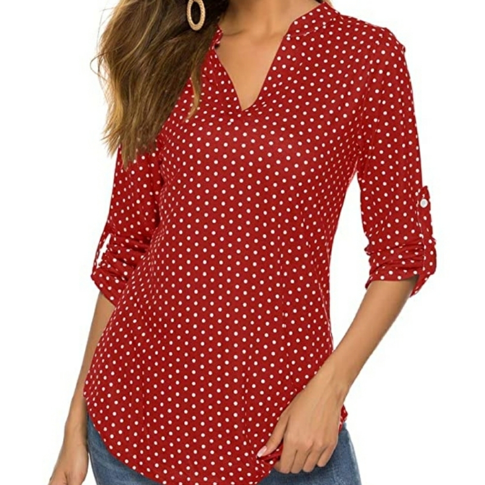 Halife Pok A Dot Cute Blouse LIKE NEW